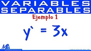 Ecuaciones diferenciales de Variables Separables  Ejemplo 1 [upl. by Sayles]