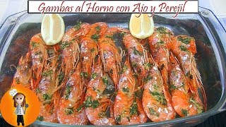 Gambas al Horno con Ajo y Perejil  Receta de Cocina en Familia [upl. by Nahtnhoj]