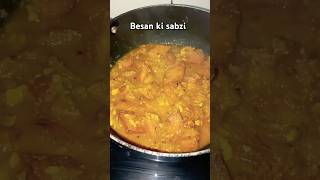 Instant Besan ki sabji Rajasthani style  Besan curry shortsbesanrecipefoodviralvideotrending [upl. by Melodie921]