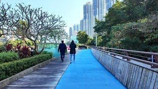 Lets walk in Hong Kong Ap Lei Chau Waterfront Promenade [upl. by Darcy]