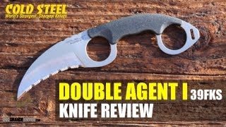 Cold Steel Double Agent 1 Serrated Hawkbill Neck Knife Review  OsoGrandeKnives [upl. by Pliam433]