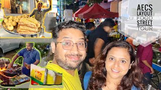 AECS LAYOUT STREET FOOD  Bangalore food street  Whitefield street food  Bangalore food tour [upl. by Madox]