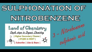 Sulphonation of Nitrobenzene  3 nitro benzene sulphonic acid  Organic Chemistry Class 12 [upl. by Aillicirp]