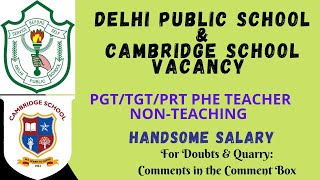 DPS SCHOOL JOBS  International Board School Vacancies [upl. by Tabitha]