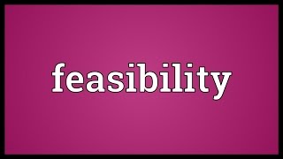 Feasibility Meaning [upl. by Cristina205]