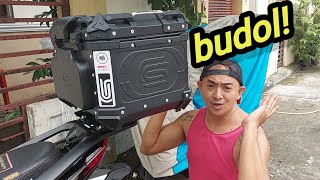 UNBOXING platoon sec alloy top box  honda click 125i [upl. by Waverly]