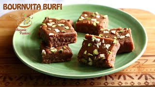 Bournvita burfi recipe  Easy bournvita barfi recipe [upl. by Aivalf647]