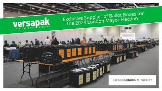 Versapak Tamper Evident Ballot Boxes Securing 2024 London Mayoral and Assembly Elections [upl. by Nalla]