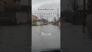 Inondations de quartier flood inondations frontignan [upl. by Nellda]