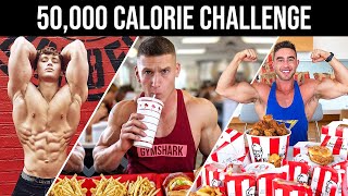 BODYBUILDERS VS 50000 CALORIE CHALLENGE  ft MattDoesFitness David Laid Zac Perna [upl. by Eynahpets46]