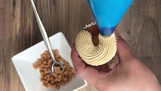 How to ice salted caramel cupcakes tutorial [upl. by Maddox964]