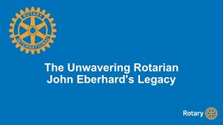 John Eberhard Rotarian of Distinction Award 2024 [upl. by Vina]