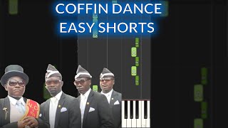 Coffin Dance EASY Piano Tutorial SHORTS [upl. by Surtimed]