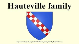 Hauteville family [upl. by Nedac62]