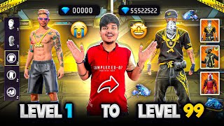 Free Fire I Made My New Level 1 Id To Max Level Id Unlocked Everything😍💎 Garena Free Fire [upl. by Diandre]