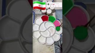 Lets making Iran flag 🫡colormixing paintmixing satisfying colors shorts [upl. by Nareht]