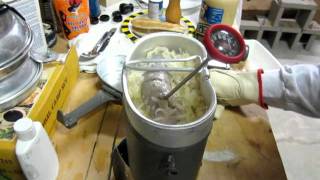 Cooking brats and sauerkraut in German Mess kit with a Trangia burner [upl. by Hedve702]