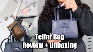 Telfar Bag Unboxing  What Fits Inside  How To Get A Telfar Bag in 2021 [upl. by Gayn615]