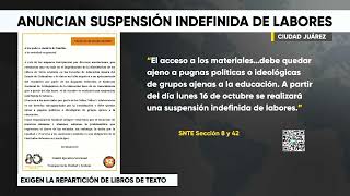 Anuncian suspensión indefnida de labores [upl. by Freya]