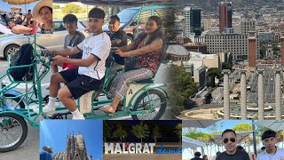 Trip to SpainMalgrat de Mar to Barcelonafamilyvlog [upl. by Nyrat]