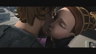 Star Wars The Clone Wars  Anakin gives his Lightsaber to Padmé 1080p [upl. by Ebarta]