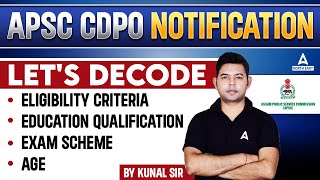 APSC New Notification 2023  APSC CDPO Eligibility Exam Pattern Syllabus Complete Details [upl. by Irual]