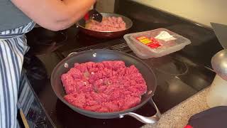 Cooking ground beef and ground turkey [upl. by Anoiek]