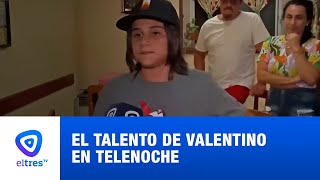 El talento de Valentino en Telenoche [upl. by Alrick]