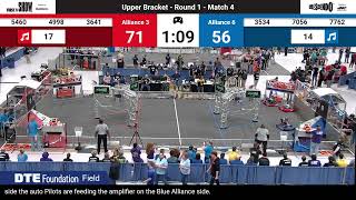 Match 4 R1  2024 FIRST in Michigan State Championship  DTE Energy Foundation Division [upl. by Venn]