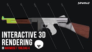 Marmoset Toolbag 4 Interactive 3D Rendering Tutorial  Export Interactive Render for ArtStation [upl. by Meirrak]
