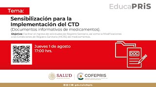 Sensibilización para la Implementación del CTD Documentos informativos de medicamentos [upl. by Giraud]