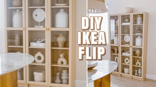 DIY Display Cabinet  IKEA Billy Bookcase Flip [upl. by Aikemit]