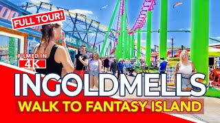 INGOLDMELLS  Walk from Ingoldmells Beach to Fantasy Island near Skegness England  4K Walk [upl. by Revkah624]