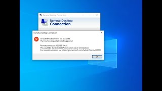 How to Fix Credssp Encryption Oracle Remediation Error  Remote Desktop Connection [upl. by Ecirtap42]