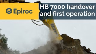 Hydraulic Breaker HB 7000 handover and first operation [upl. by Tommie664]