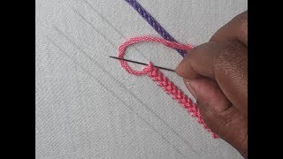 Three basic hand embroidery design for beginners  Basic embroidery stitches [upl. by Etnauq]