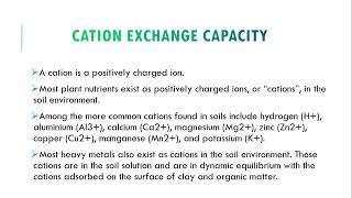 Soil Chemical Properties  Cations Exchange CapacityCEC [upl. by Arait]