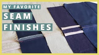 7 Seam Finishes 5 are WITHOUT a SERGER  Sewing Basics for Beginners [upl. by Rentsch]