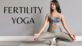 Fertility Yoga for Egg Quality  Gentle yoga flow for conceiving [upl. by Troth907]