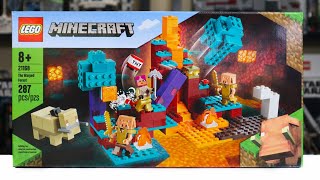 LEGO Minecraft 21168 THE WARPED FOREST Review 2021 [upl. by Lanoil]