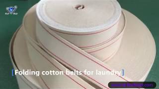 Cotton folder belts for flatwork ironer machine automatic folding machine 2019 easy install [upl. by Annayak]