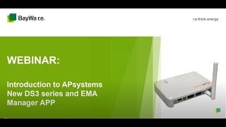 Introduction to APsystems New DS3 series and EMA Manager APP [upl. by Adnaw858]