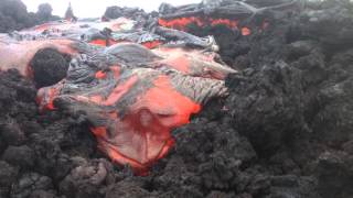 EPIC LAVA pahoehoe covering aa [upl. by Hsatan]