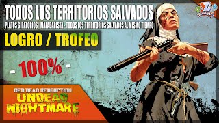 Red Dead Redemption Undead Nightmare  Todos los Territorios Salvados  LOGRO  TROFEO  100 [upl. by Hoy]