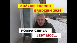 Pompa ciepła zużycie energii za grudzień  jest moc [upl. by Nelyak]