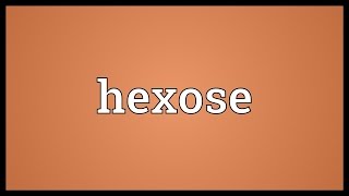 Hexose Meaning [upl. by Oika]