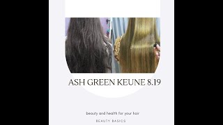 To achieve an ash green hair color at home using Keune 819 [upl. by Lap]