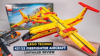 LEGO Technic 42152 Firefighter Aircraft with an amazing play feature  detailed building review [upl. by Bolger]