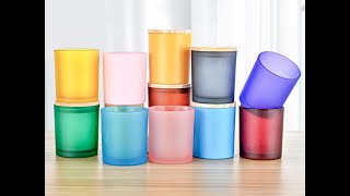 Custom Color Big Opening Candle Tumblers with Bamboo Lid Supplier [upl. by Niasuh]