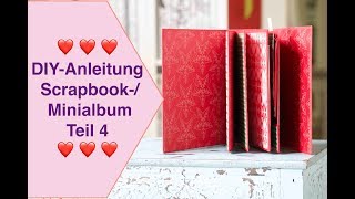 DIYAnleitung  Tutorial Scrapbook Minialbum Teil 4 Grundseite Seite einkleben [upl. by Zadoc]